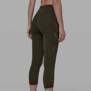 Lululemon Wunder Under Athletic High-Rise Crop Legging 21" *MeshDark Olive